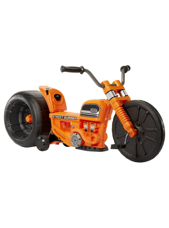Little Tikes Street Burner Ride-On with Motorcycle Styling, Adjustable Seat, Durable Wheels, Removeable Training Wheels for Kids, Children, Toddlers, Girls, Boys, Ages 3+ Years