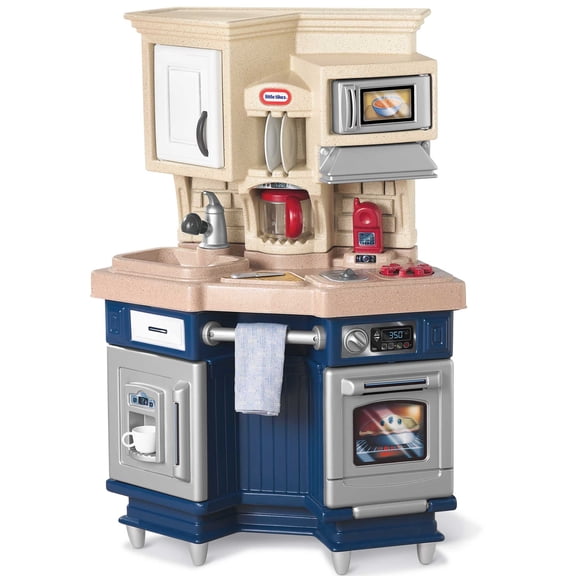 Little Tikes Super Chef 13-Piece Pretend Play Kitchen Toys Playset with Microwave, Oven and Coffee Maker, Multi-color- For Kids Toddlers Girls Boys Ages 3 4 5+