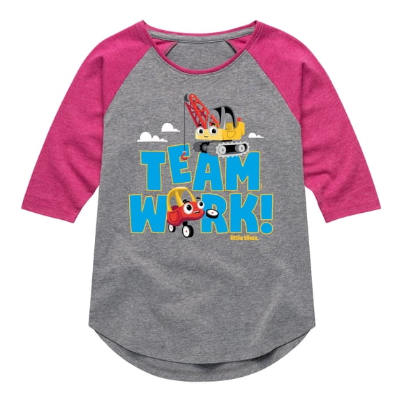 Little Tikes - Teamwork Makes the Dream Work - Toddler & Youth Girls Raglan Graphic T-Shirt