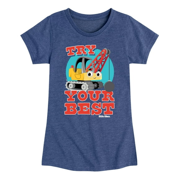 Little Tikes - Try Your Best - Demolition Truck - Toddler & Youth Girls Short Sleeve Graphic T-Shirt