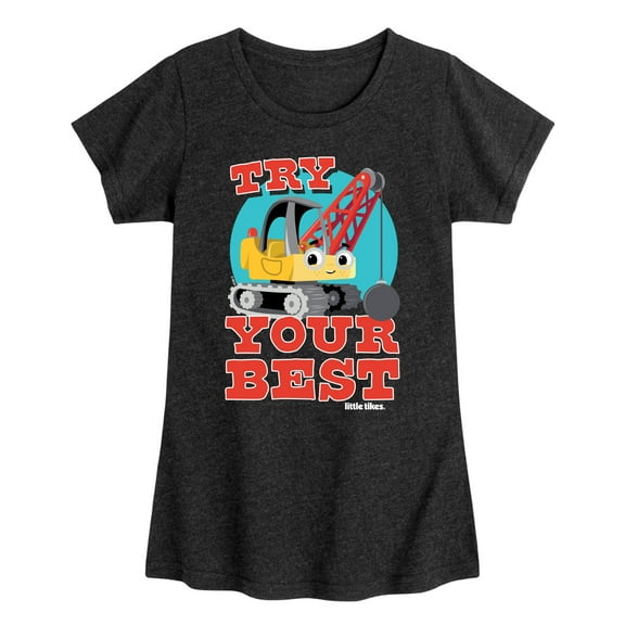 Little Tikes - Try Your Best - Demolition Truck - Toddler & Youth Girls Short Sleeve Graphic T-Shirt
