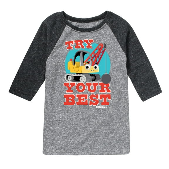 Little Tikes - Try Your Best - Demolition Truck - Toddler & Youth Raglan Graphic T-Shirt