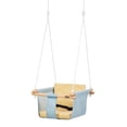 thumbnail image 1 of Little Tikes Wood Rockabye Nature Swing Real Wood for Boys, Girls, Kids, Toddlers Ages 2-4 with Easy to Clean Fabric, Easy Set Up, Adjustable Safety Belt and Adjustable Height that Grows with Child, 1 of 8