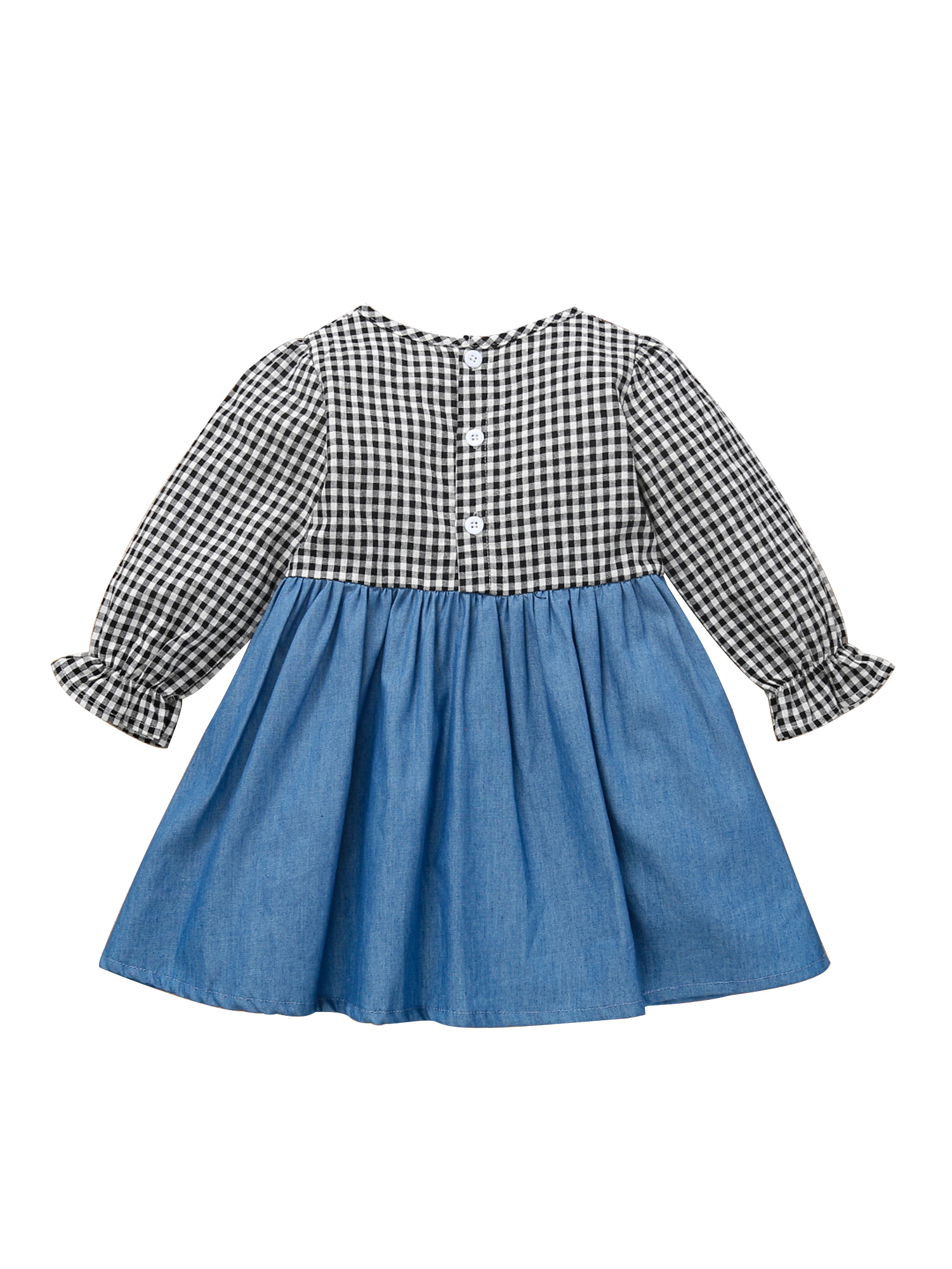 White Round Neck Beading A Line Girls Dresses