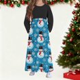 thumbnail image 1 of Little Toddler Girl Red Christmas Dress Cotton Long Sleeve Party Outfit Sky Blue 11-12 Years, 1 of 6