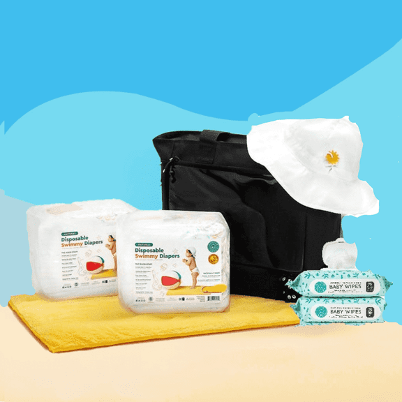 Little Toes Ultimate Swim Bundle Gift Set Swim Diaper Size Medium