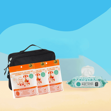 Little Toes Weekend Swim Diaper Bundle Small :6 swim diapers, 75 wipes