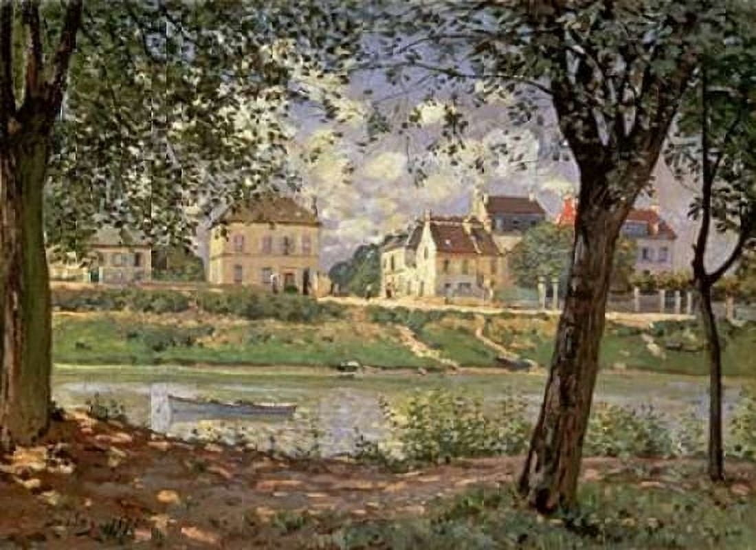 Little Town on the River Seine 1872 Canvas Art - Alfred Sisley (18 x 24)
