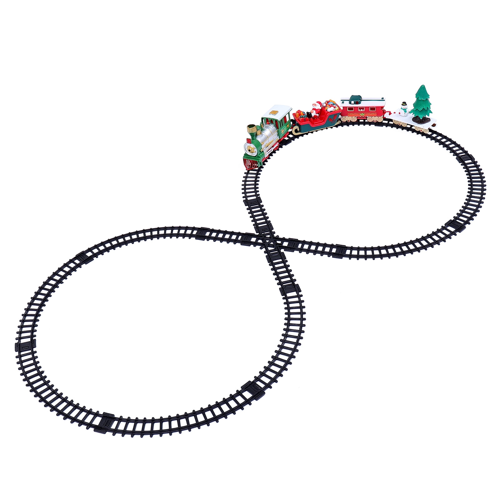 Little Train Track Toy Electric Lights Music Train Plaything Xmas Track