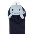 thumbnail image 1 of Little Treasure Baby Boy Cotton Animal Face Hooded Towel, Sailor Whale, One Size, 1 of 2