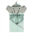 thumbnail image 1 of Little Treasure Baby Boy Cotton Animal Hooded Towel, Mint Elephant, One Size, 1 of 2