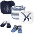 thumbnail image 1 of Little Treasure Baby Boy Cotton Bib and Sock Set 5pk, Sailor, One Size, 1 of 1