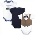 thumbnail image 1 of Little Treasure Baby Boy Cotton Bodysuits 3pk, Handsome Fella, 12-18 Months, 1 of 1