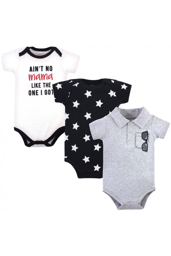 Baby Boy Cotton Bodysuits 3pk, My Mama, 18-24 Months