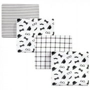 Little Treasure Unisex Baby Cotton Poly Flannel Receiving Blankets, Gentleman 4-Pack, One Size