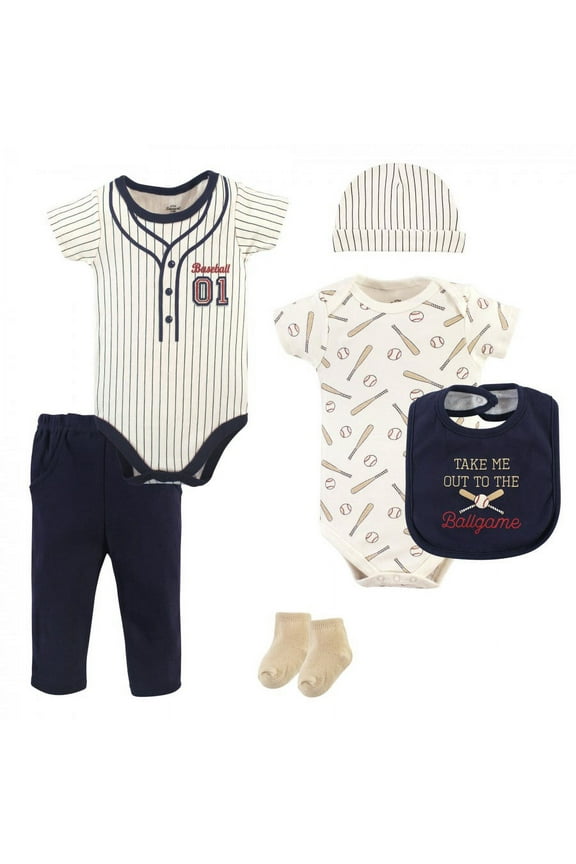 Baby Boy Layette 6-Piece Set, Baseball, 6-9 Months