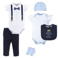thumbnail image 1 of Little Treasure Baby Boy Layette 6-Piece Set, Prince Charming, 3-6 Months, 1 of 1