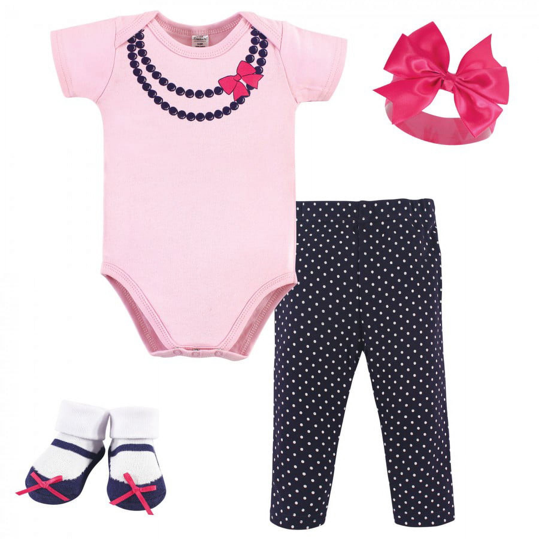 Little Treasure Baby Girl Boxed Gift Set, Sparkling, 0-6 Months