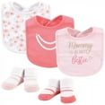 thumbnail image 1 of Little Treasure Baby Girl Cotton Bib and Sock Set 5pk, Mommys Bestie, One Size, 1 of 2