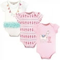 thumbnail image 1 of Little Treasure Baby Girl Cotton Bodysuits 3pk, Llama, 0-3 Months, 1 of 1