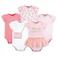 thumbnail image 1 of Little Treasure Baby Girl Cotton Bodysuits 5pk, Brunch, 6-9 Months, 1 of 6