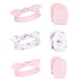 thumbnail image 1 of Little Treasure Baby Girl Cotton Headband and Scratch Mitten Set 6pk, Boho, One Size, 1 of 2