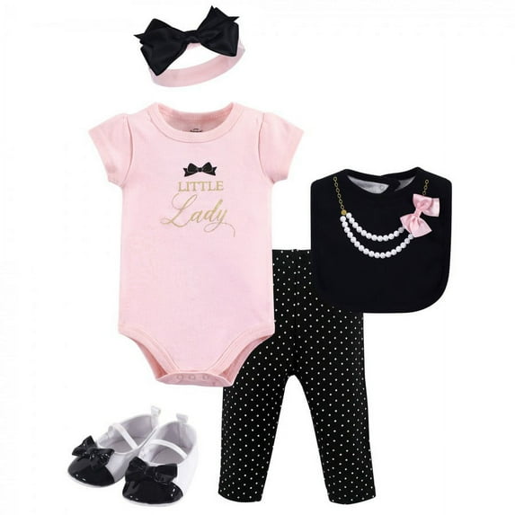 Little Treasure Baby Girl Layette 5-Piece Set, Little Lady, 9-12 Months