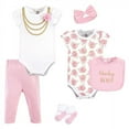 thumbnail image 1 of Little Treasure Baby Girl Layette 6-Piece Set, Gold Roses, 0-3 Months, 1 of 2