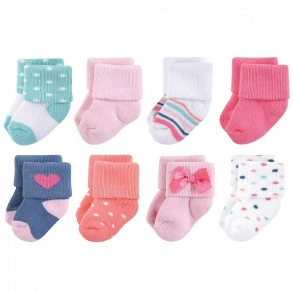Little Treasure Baby Girl Newborn Socks, Confetti, 0-6 Months