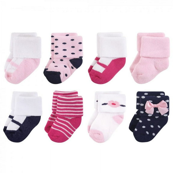 Little Treasure Baby Girl Newborn Socks, Polished, 6-12 Months