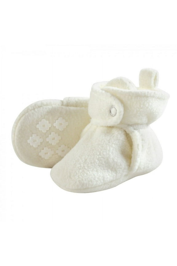Baby and Toddler Cozy Fleece Booties, Cream, 18-24 Months