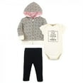 thumbnail image 1 of Little Treasure Baby and Toddler Girl Hoodie, Bodysuit or Tee Top, and Pant Set, Leopard Baby, 6-9 Months, 1 of 1