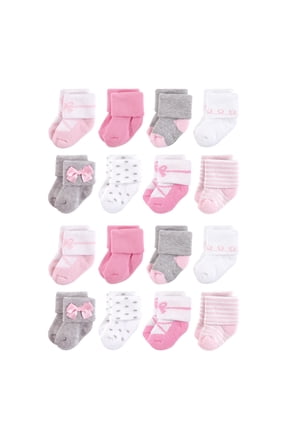 Cotton Rich Terry Socks 16-Pack, Ballerina, 6-12 Months