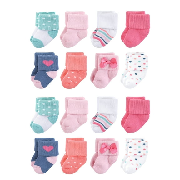 Little Treasure Cotton Rich Terry Socks 16-Pack, Confetti, 6-12 Months
