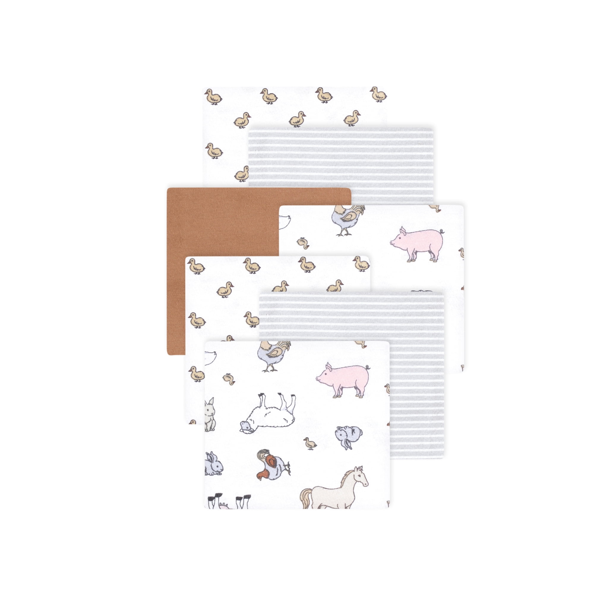Hudson Baby Cotton Poly Flannel Burp Cloths Multipack