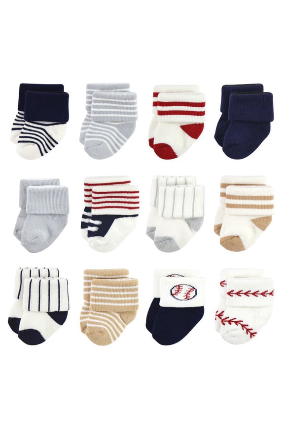 Infant Boy Newborn Socks, Baseball, 0-6 Months