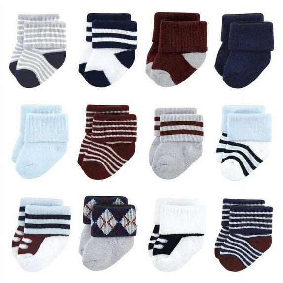 Little Treasure Infant Boy Newborn Socks, Genius, 0-6 Months