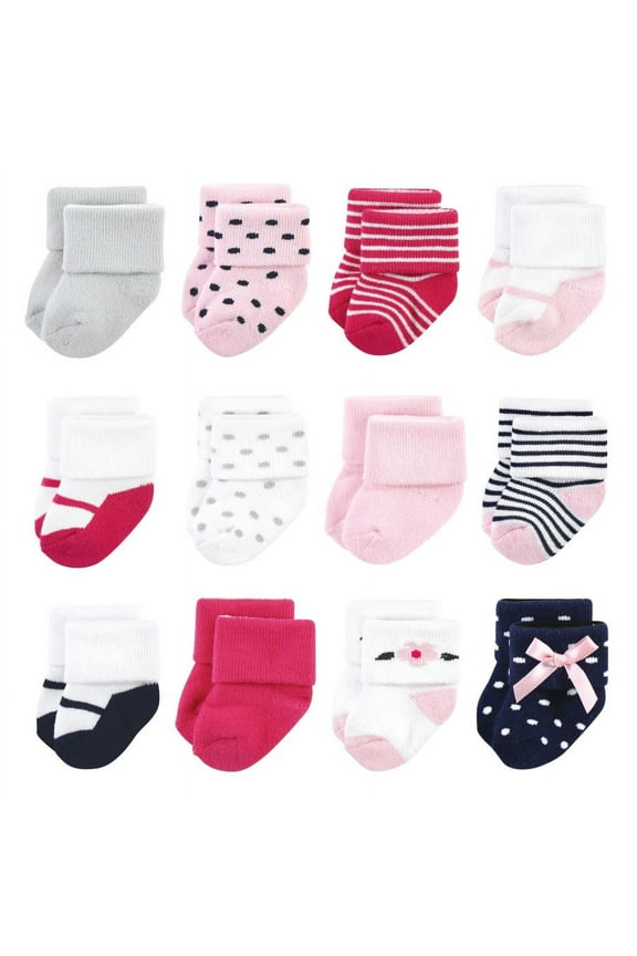 Infant Girl Newborn Socks, Polished, 0-6 Months