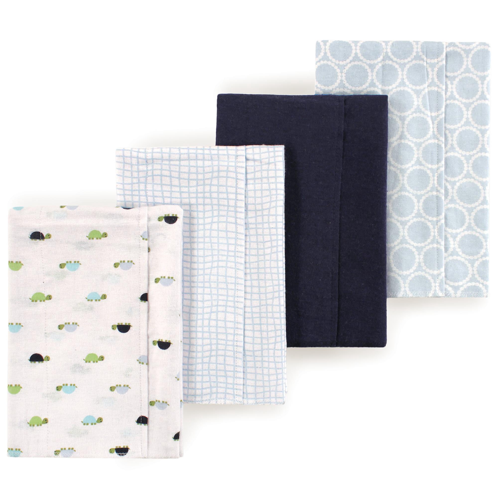 Little Treasure Luvable Friends Flannel Burp Cloths 4pk, Ocean Blue Turtle