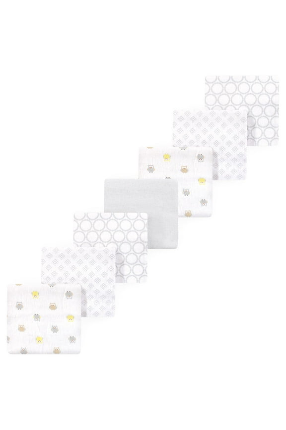 Little Treasure Luvable Friends Flannel Receiving Blankets 7pk, Wise Owl