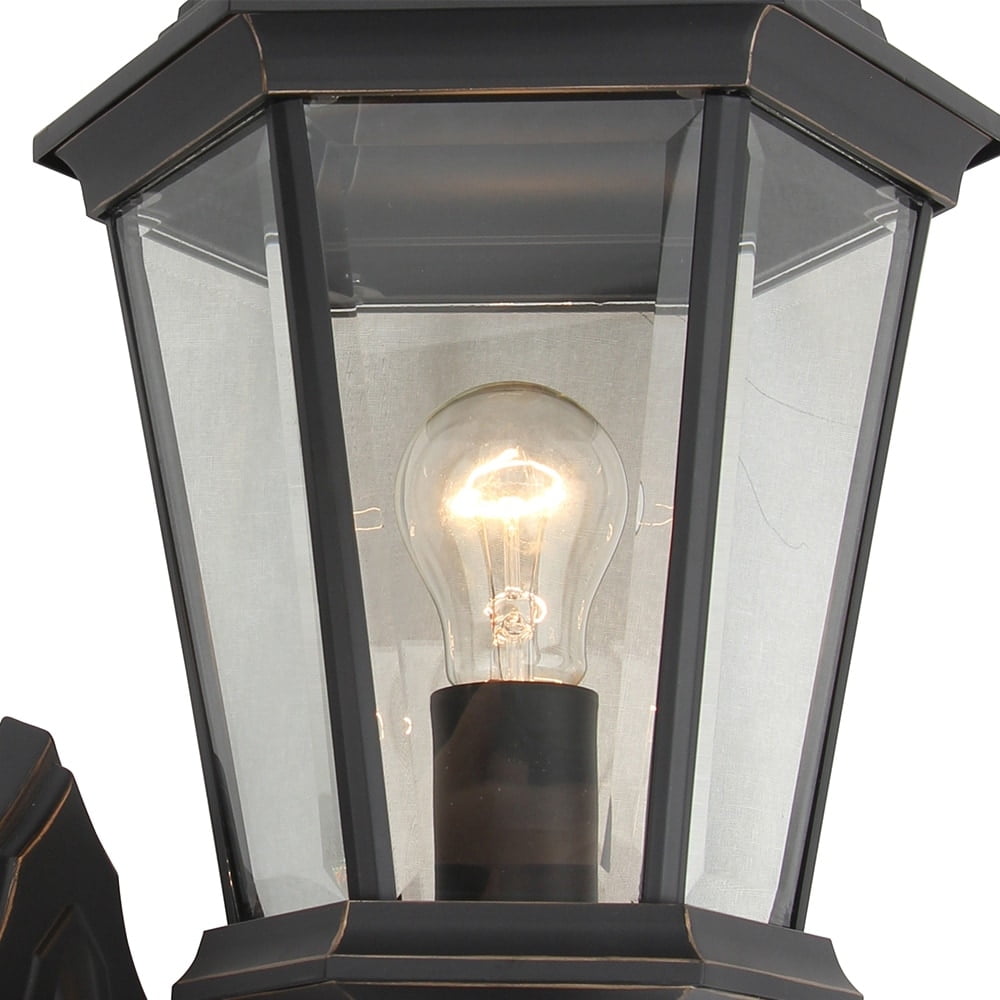Imperial Black Dimmable Outdoor Wall Lantern with Clear Glass