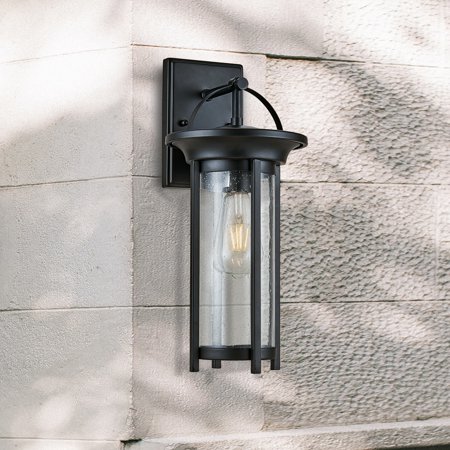 Little Tree Designs Led Outdoor wall light with bubble glass black finish 4.5W