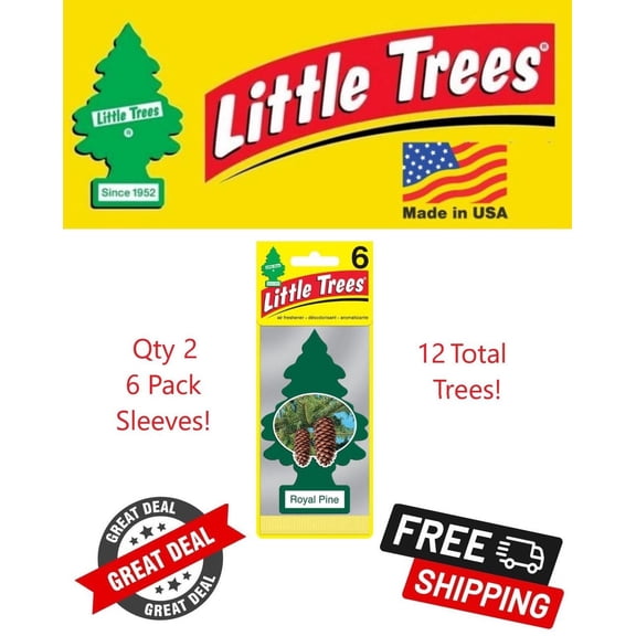 Little Trees 60101 Royal Pine Hanging Air Freshener for Car & Home 12 Pack!