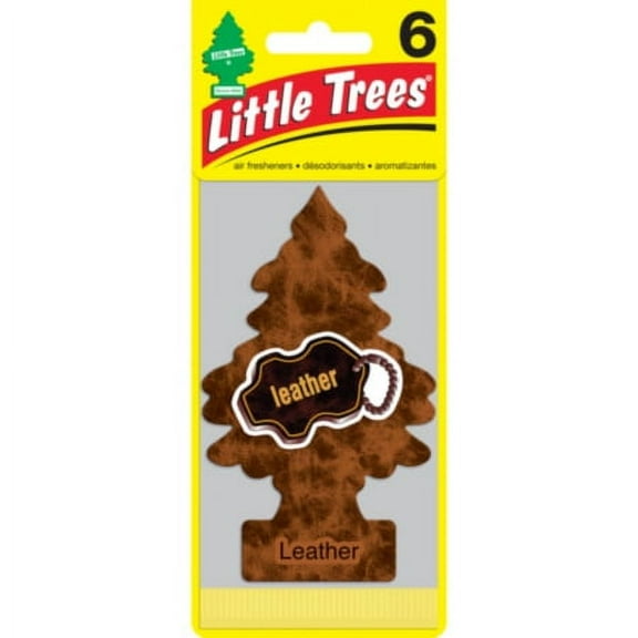 Little Trees 60290 Leather Scented Hanging Air Freshener for Car & Home 6 Pack!
