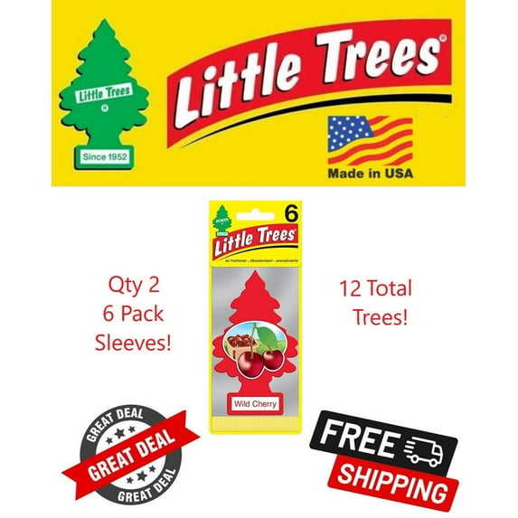 Little Trees 60311 Wild Cherry Hanging Air Freshener for Car & Home 12 Pack!