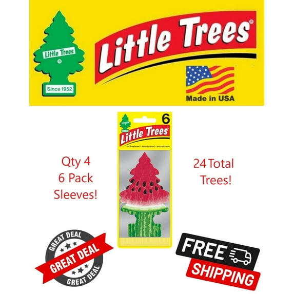 Little Trees 60320 Watermelon Hanging Air Freshener for Car & Home 24 Pack!