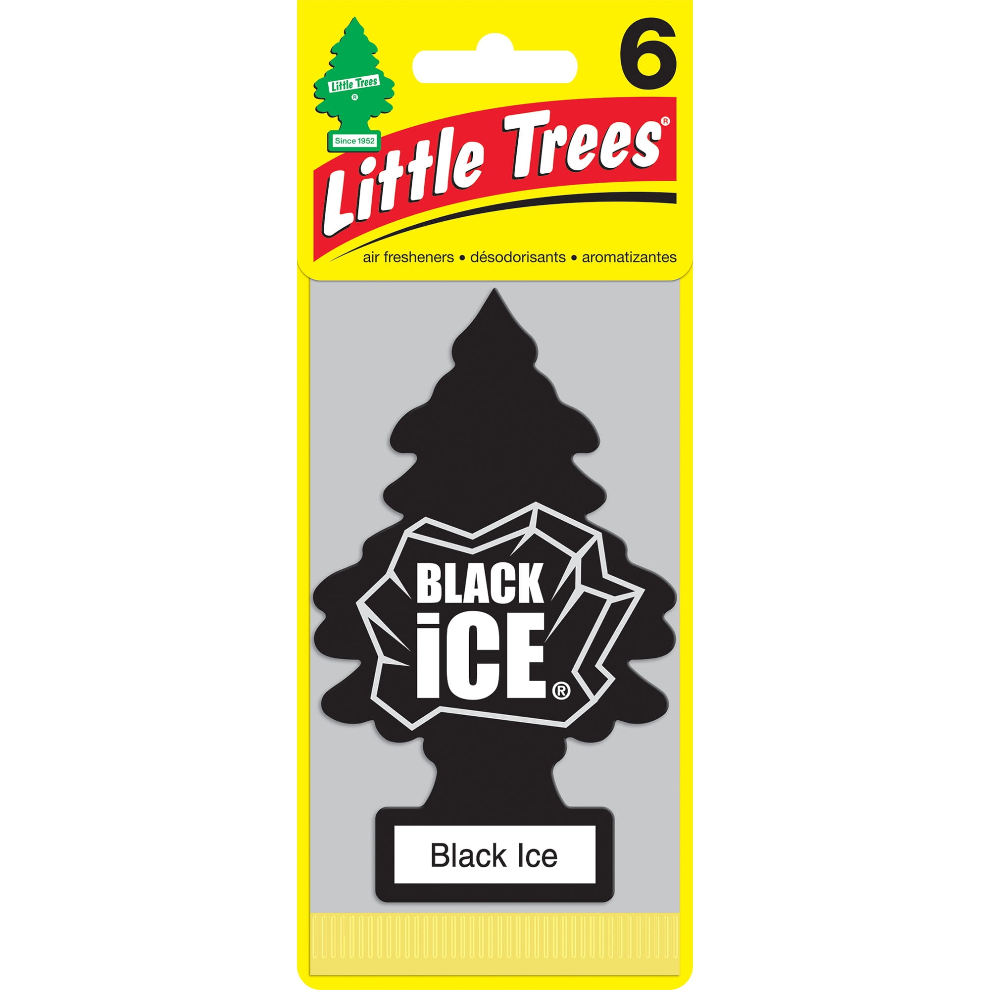 Little Trees Air Freshener Black Ice Fragrance 6Pack