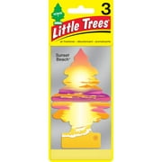 Little Trees Air Freshener, Hanging Card, Sunset Beach Fragrance 3-Pack