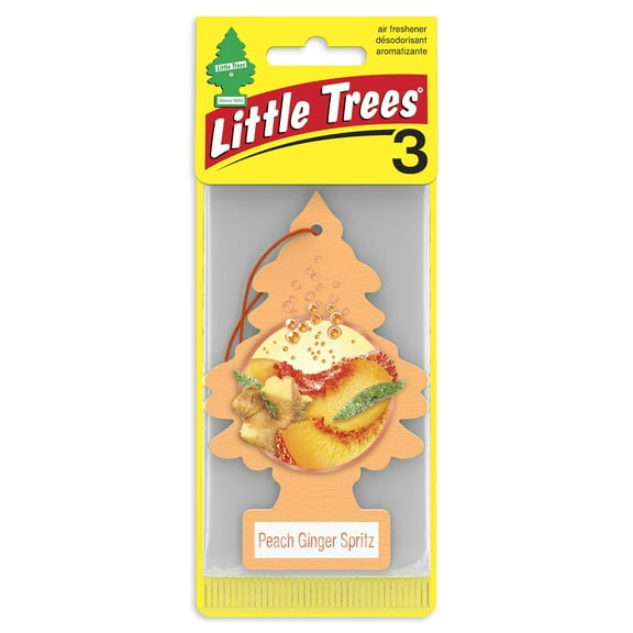 Little Trees Air Freshener Peach Ginger Spritz Fragrance 3-Pack