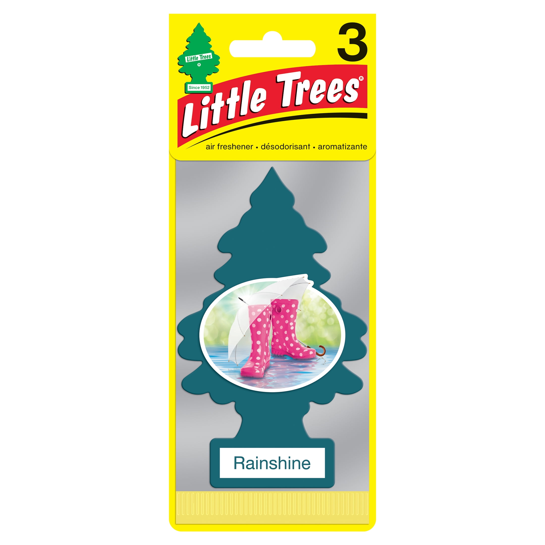 Little Trees Air Freshener Rainshine Fragrance, 3 Pack 